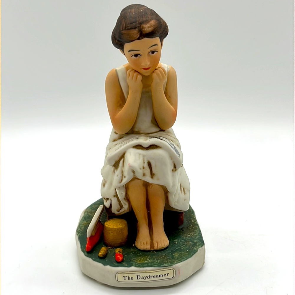 Vintage 1973 Saturday Evening Post-The Daydreamer Porcelain Figurine